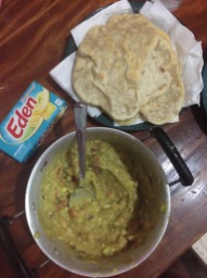homemade guac and tortillas