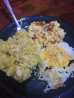 eggs with mashed potato